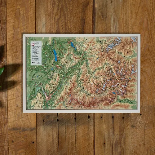 Carte en relief, La Savoie