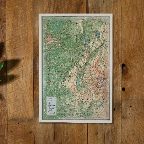 Carte en relief, L'Isère