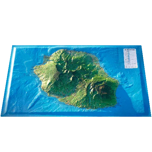 Carte en relief, La Réunion